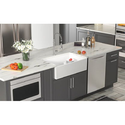 30 x 20 inch ceramic Farmhouse Apron-Front Kitchen Sink Single Bowl White