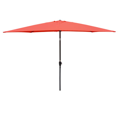 6 x 9ft Patio Umbrella Outdoor Waterproof Umbrella with Crank and Push Button Tilt without flap for Garden Backyard Pool Swimming Pool Market