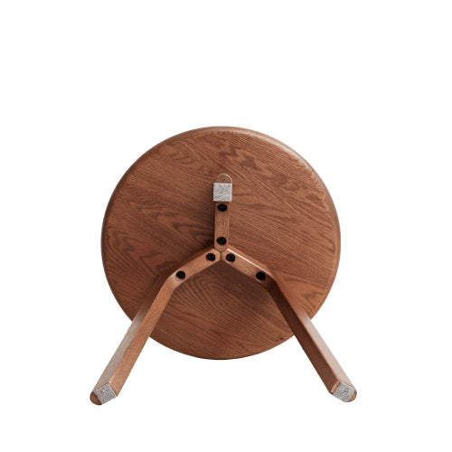 Round Solid Oak Wood End Table Side Table Nightstand Living Room Bedroom