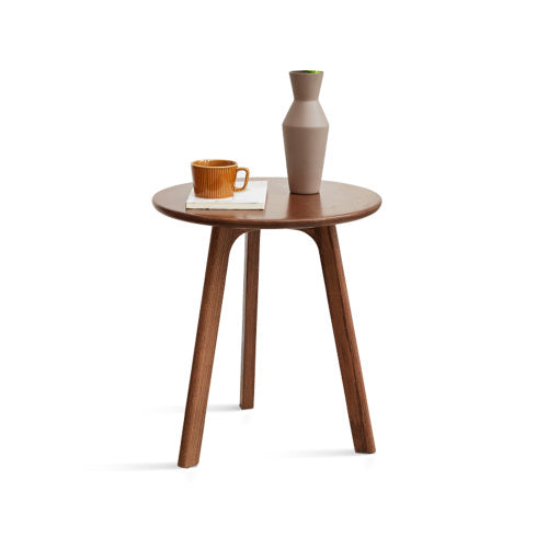 Round Solid Oak Wood End Table Side Table Nightstand Living Room Bedroom