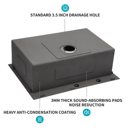 30 x 22 x 10 inch Kitchen Sink Drop In 16 Gauge Stainless Steel 30" Single Bowl Topmount Kitchen Sink Basin