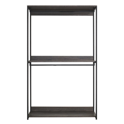 Monica 47 Farmhouse Wood Walk-in Closet Organizer with One Shelf in Rustic Gray