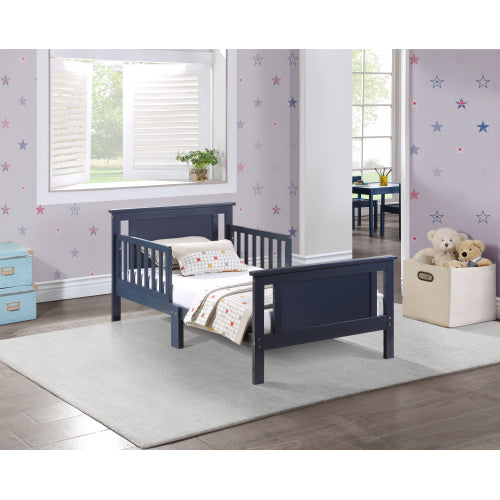 Reversible Panel Toddler Bed Midnight Blue/Vintage Walnut