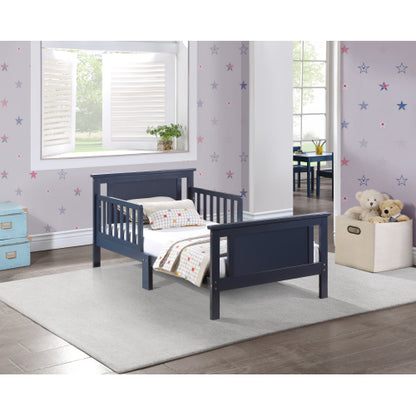 Reversible Panel Toddler Bed Midnight Blue/Vintage Walnut