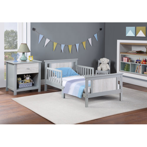 Reversible Panel Toddler Bed Gray/Rockport Gray
