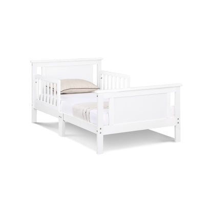 Reversible Panel Toddler Bed White/Rockport Gray