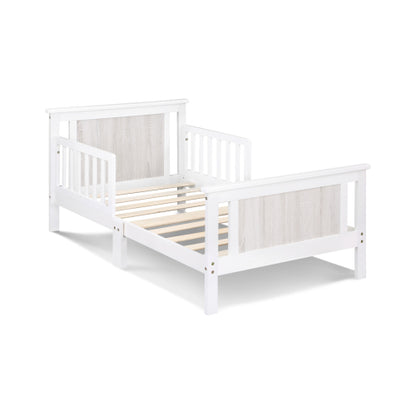Reversible Panel Toddler Bed White/Rockport Gray