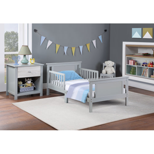 Reversible Panel Toddler Bed Gray/Rockport Gray
