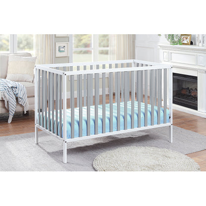 3-in-1 Convertible Island Crib White/Gray