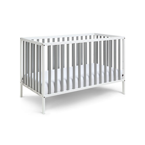 3-in-1 Convertible Island Crib White/Gray