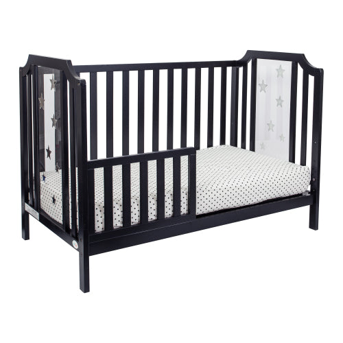 3-in-1 Convertible Island Crib Black