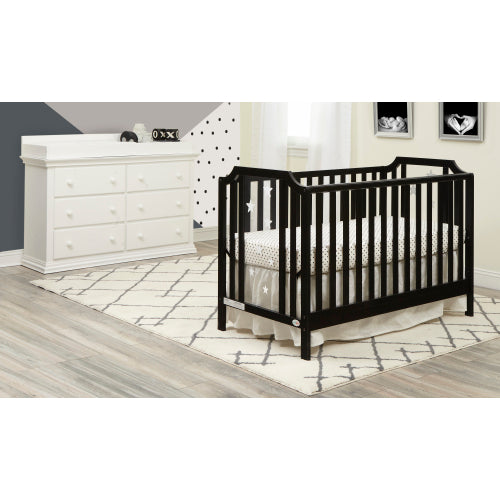 3-in-1 Convertible Island Crib Black