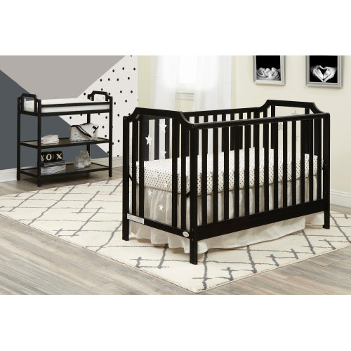 3-in-1 Convertible Island Crib Black