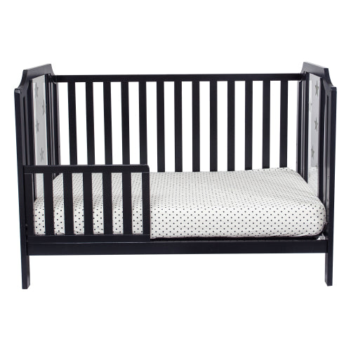 3-in-1 Convertible Island Crib Black