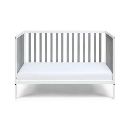 3-in-1 Convertible Island Crib White/Gray