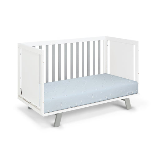 3-in-1 Convertible Island Crib White/Gray