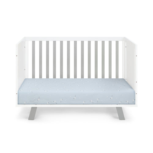 3-in-1 Convertible Island Crib White/Gray