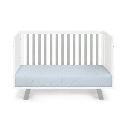 3-in-1 Convertible Island Crib White/Gray