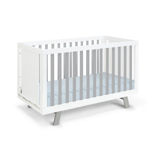3-in-1 Convertible Island Crib White/Gray