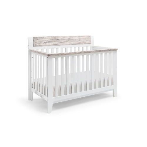 4-in-1 Convertible Crib White/Natural
