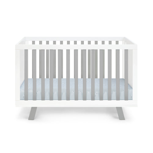 3-in-1 Convertible Island Crib White/Gray