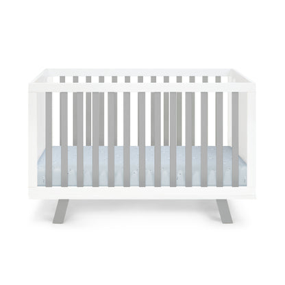 3-in-1 Convertible Island Crib White/Gray