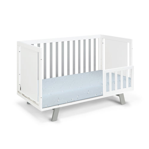 3-in-1 Convertible Island Crib White/Gray