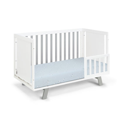 3-in-1 Convertible Island Crib White/Gray