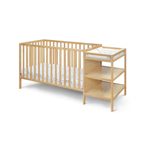 3-in-1 Convertible Crib and Changer Combo Natural