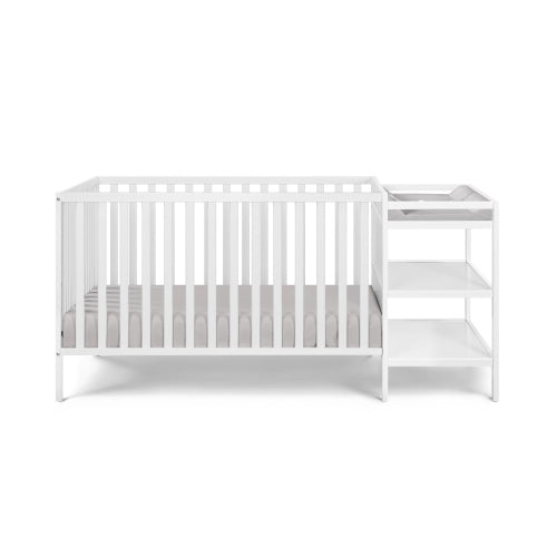 3-in-1 Convertible Crib and Changer Combo White