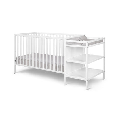 3-in-1 Convertible Crib and Changer Combo White