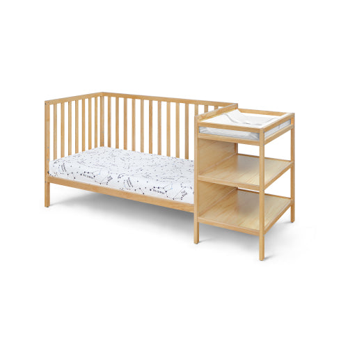 3-in-1 Convertible Crib and Changer Combo Natural