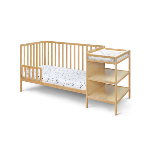 3-in-1 Convertible Crib and Changer Combo Natural