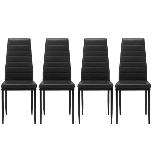 Set of 4 Modern PU Dining Chairs, Soft PU Leather Upholstered Side Chairs, 280lbs Weight Capacity for Family Dining Room