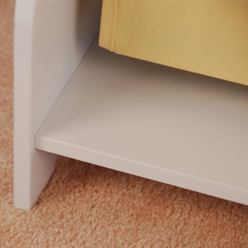 Small White Kids Canvas Sling Bookcase Non-toxic Safe Children Storage Rack