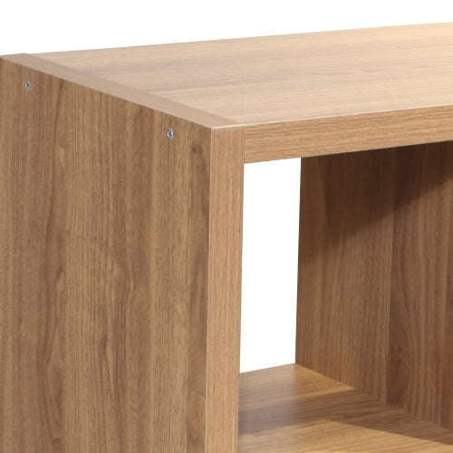 Walnut Color 8-Cube Open Back Storage Bookcase Vertical Horizontal Dual Use Rack