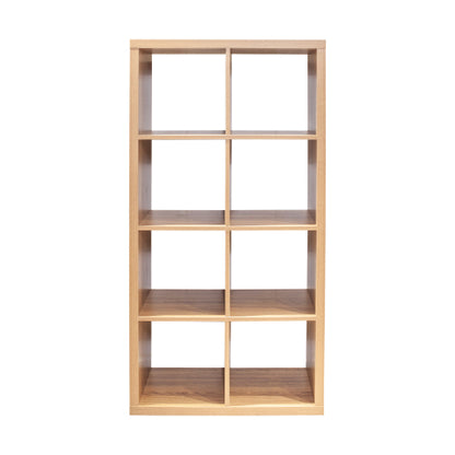 Walnut Color 8-Cube Open Back Storage Bookcase Vertical Horizontal Dual Use Rack