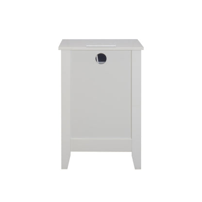 White 3 Drawer Nightstand with Charging Station and USB Ports & Power Outlets,Wooden Bed Side Table/End Table Modern Night Stands for Bedrooms