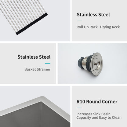 30 Inch Undermount Sink - 30"x18"x9" Undermount Stainless Steel Kitchen Sink 16 Gauge 9 Inch Deep Single Bowl Kitchen Sink Basin