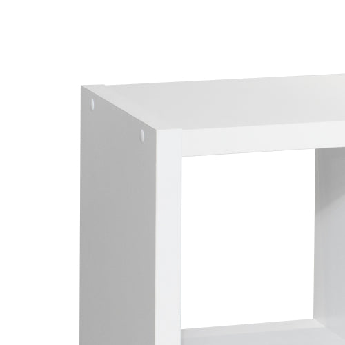White 2*4 Smart 8-Cube Open Back Freestanding Storage Bookcase
