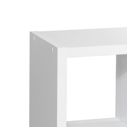 White 2*4 Smart 8-Cube Open Back Freestanding Storage Bookcase