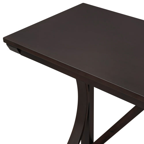 3-Piece Espresso Farmhouse Set with USB & Type-C, Table & 2 Stools