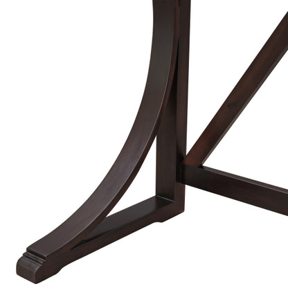 3-Piece Espresso Farmhouse Set with USB & Type-C, Table & 2 Stools