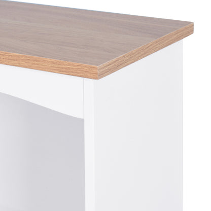 White Kitchen Pantry Cabinet with Microwave Shelf Drawer and Adjustable Storage