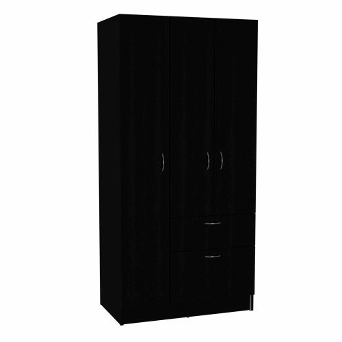 1-Drawer Rectangle Armoire Wenge and White