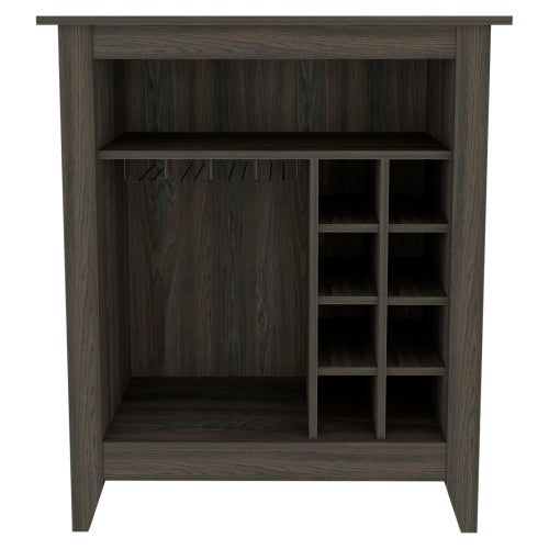 6-Bottle 1-Drawer 1-Shelf Bar Cabinet Carbon Espresso