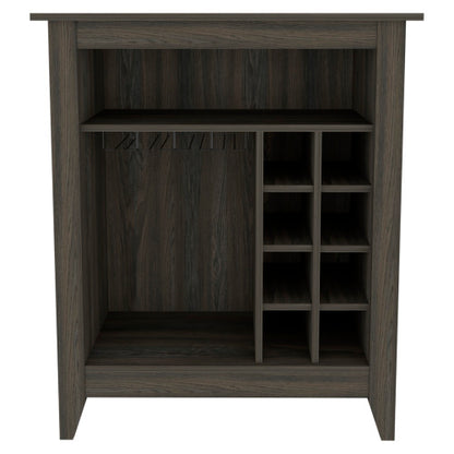 6-Bottle 1-Drawer 1-Shelf Bar Cabinet Carbon Espresso