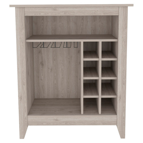 6-Bottle 1-Drawer 1-Shelf Bar Cabinet Light Grey