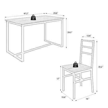5-Piece Dining Table Set with 4 Chairs, Space Saving Kitchen Set