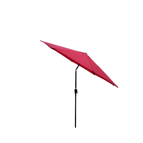 10ft Outdoor Patio Umbrella Red 8 Ribs Tilt and Crank Mechanism Pole Diameter 1.49inch Without Base